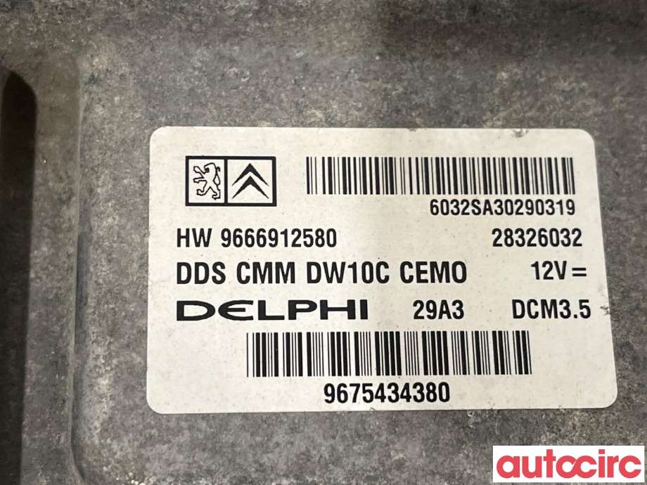 Styreenhet motor til Citroën Jumpy 2007-2016 (Type II) (CITROEN|1608402180|9666912580)