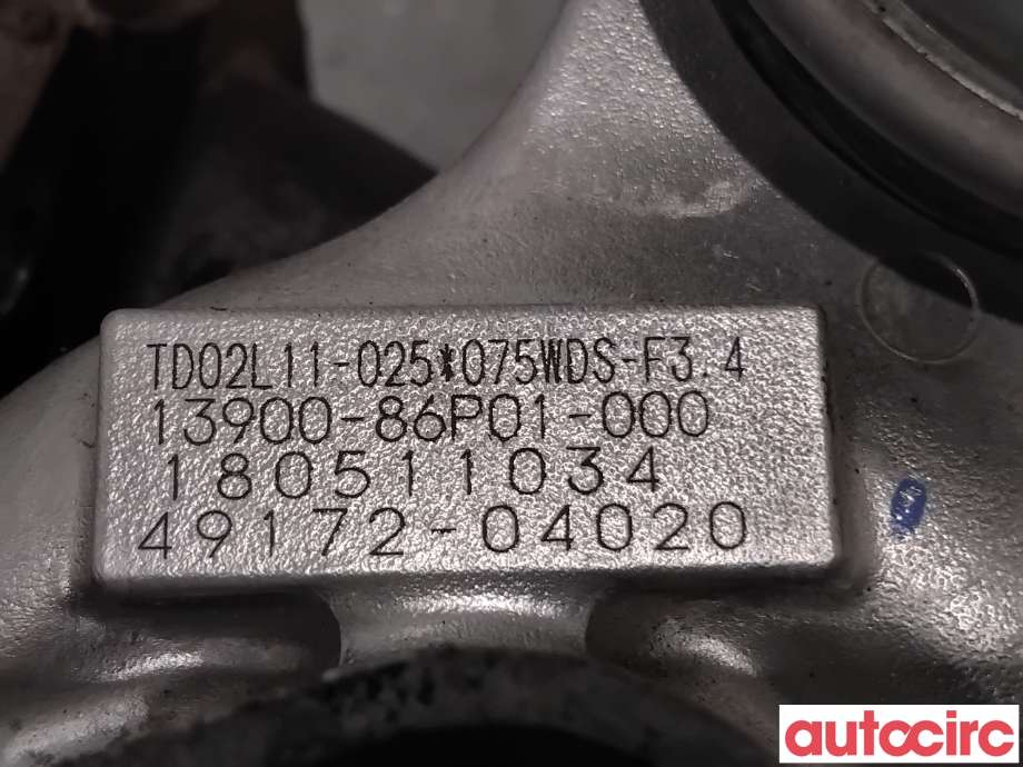 Turbo til Suzuki Vitara 2015-->> (Type IV) (SUZUKI|13900-86P01|49172-04020)