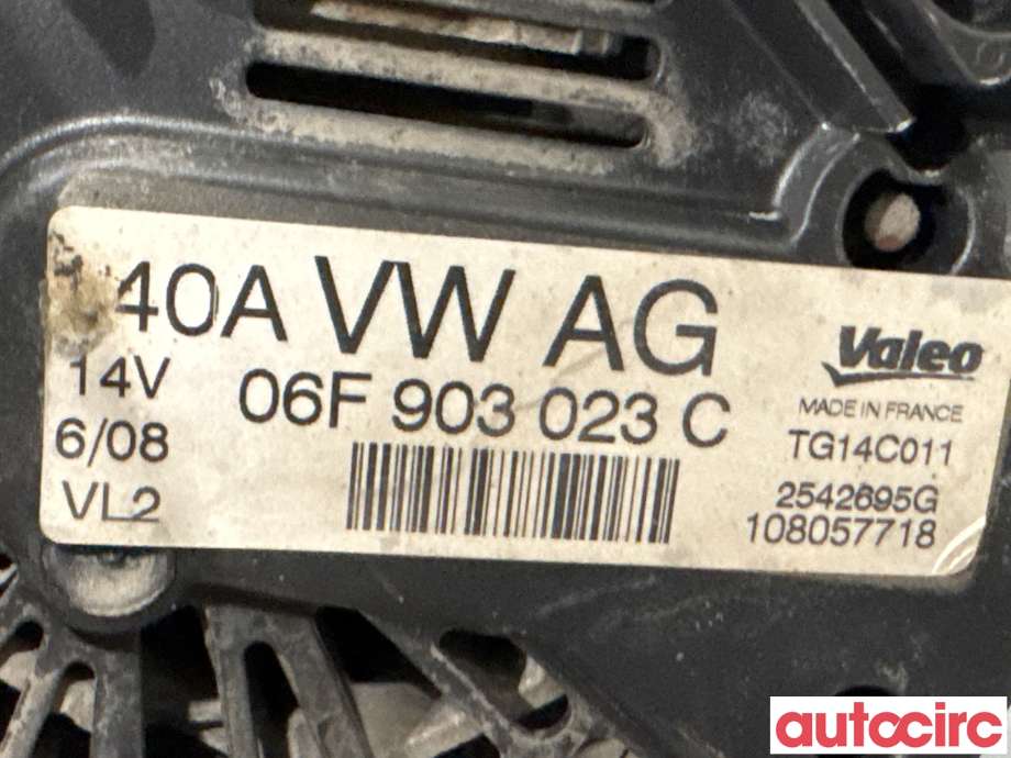 Dynamo til Škoda Octavia 2005-2008 (Type II, Fase 1) (SKODA|06F903023HX|TG14C011|06F903023C)