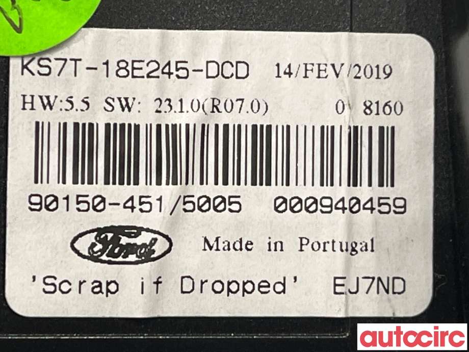 Varmeapparat betjening til Ford Mondeo 2019-->> (Type V, Fase 2) (FORD|2514627|KS7T-18E245-DCD)