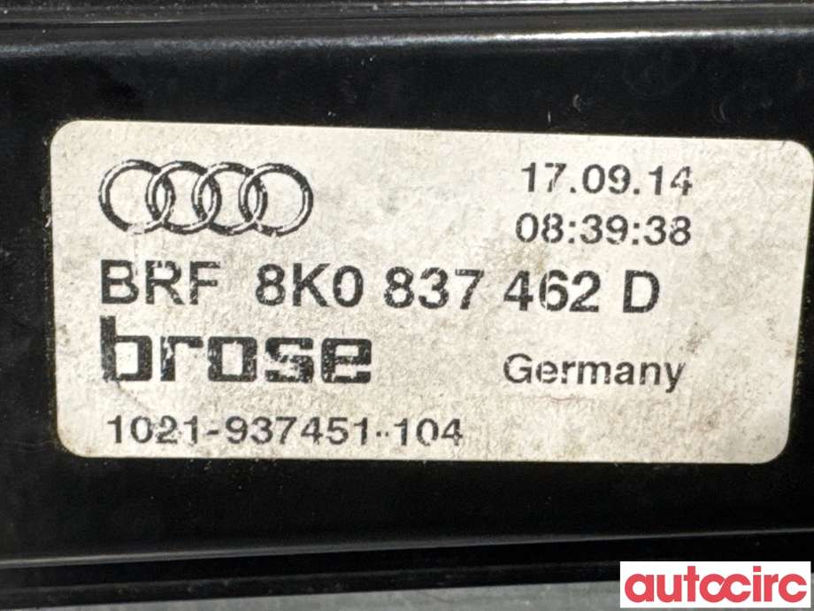 Ruteheis til Audi A4 2007-2014 (Type IV) (B8) (B8) (AUDI|8K0837462D|1021-937451-104|8K0837462E)