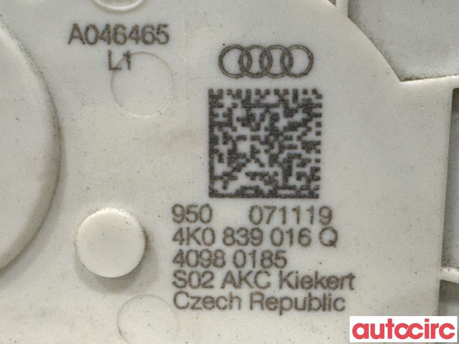 Dørlås låskasse til Audi e-tron 2018-->>  (AUDI|4K0839016Q|)