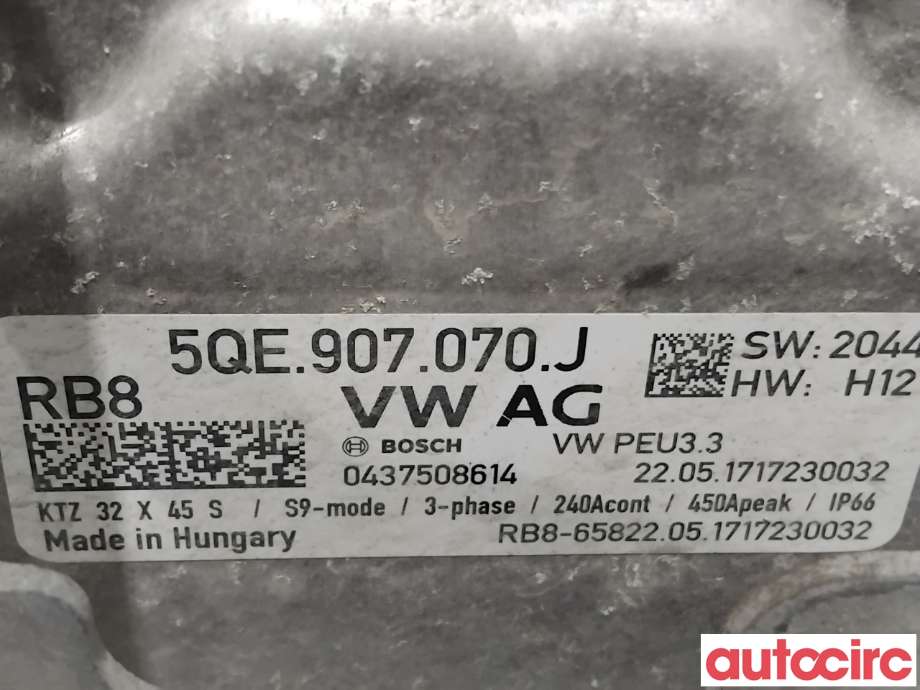 Inverter elbil til VW e-Golf 2017-2020 (Fase 2)  (VOLKSWAGEN|5QE907070L|0437508614|5QE907070J)