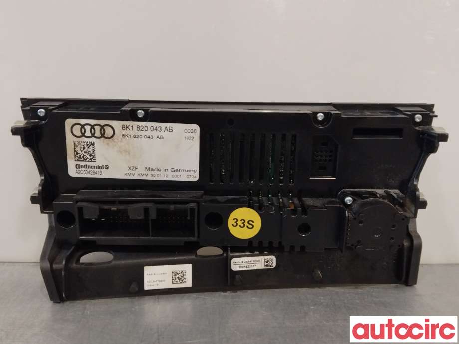 Varmeapparat betjening til Audi A4 2007-2014 (Type IV) (B8) (B8) (AUDI|8K1820043AB)