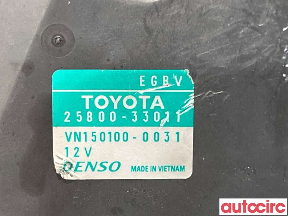 EGR-ventil til Toyota Auris 2010-2012 (Type I, Fase 2)  (TOYOTA|2580033011|VN150100-0031|25800-33011)