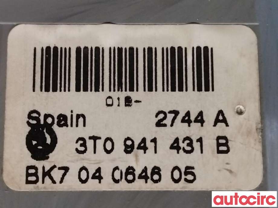 Bryter lys til Škoda Superb 2008-2015 (Type II)  (SKODA|3T0941431B)