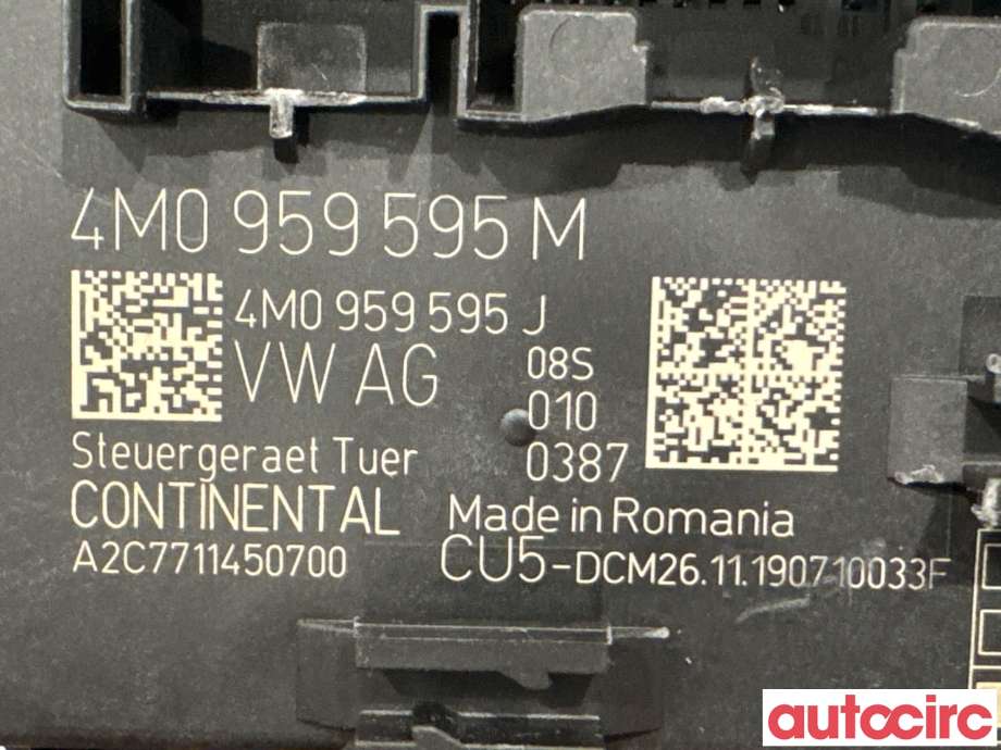 Styreenhet dør venstre foran til Audi e-tron 2018-->>  (AUDI|4M0959595M|A2C7711450700)