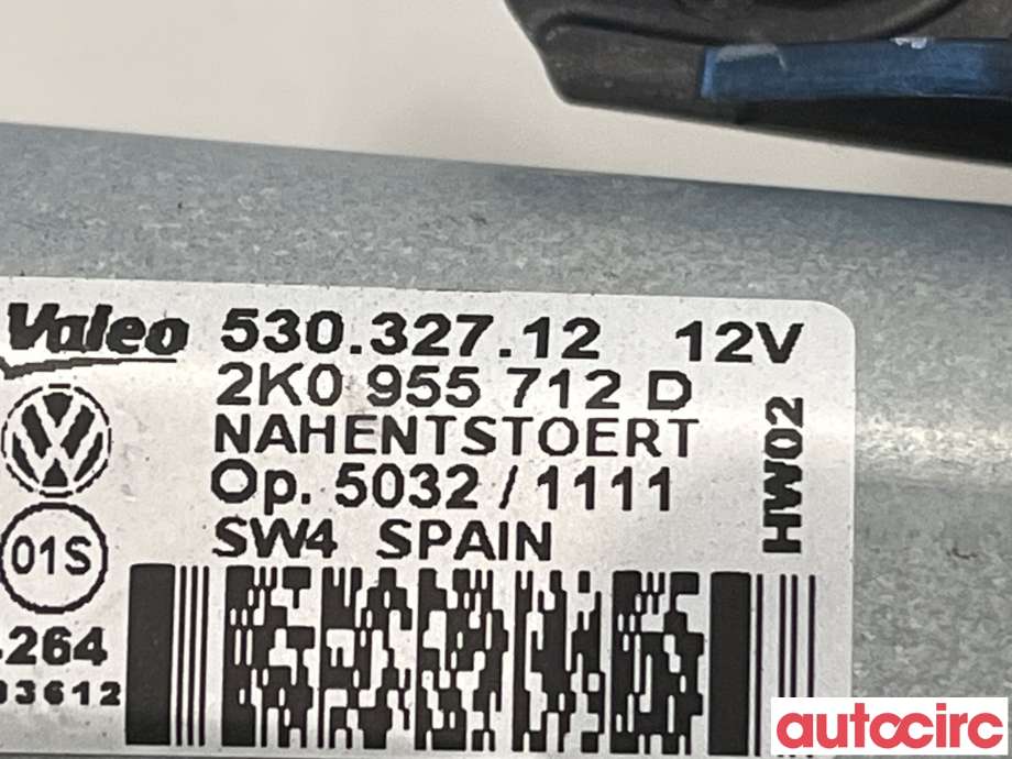 Viskermotor bakrute til VW Caddy 2010-2015 (Type III, Fase 2) (2K0955712C|2K0955712D)