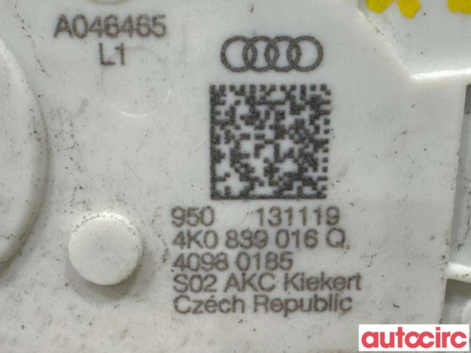 Dørlås låskasse til Audi e-tron 2018-->> (AUDI|4K0839016Q|)