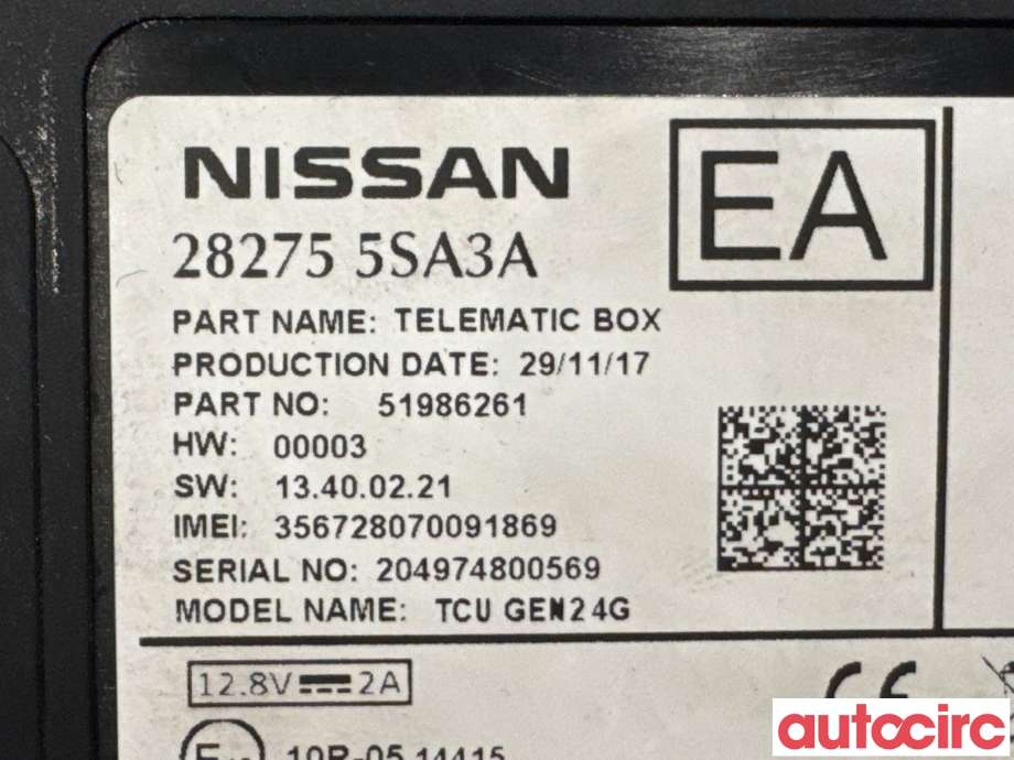 Styreenhet diverse til Nissan Leaf 2018-->> (Type II)  (NISSAN|282755SA3A|51986261|282755SA5A)
