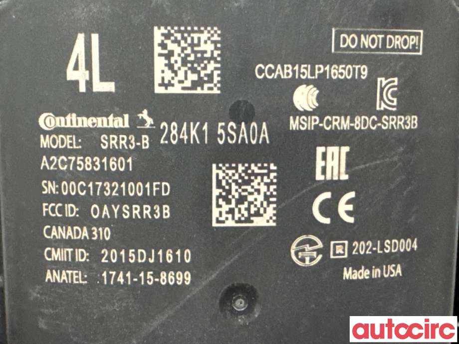 Sensor radar til Nissan Leaf 2018-->> (Type II)  (NISSAN|284K15SA0A|A2C75831601)