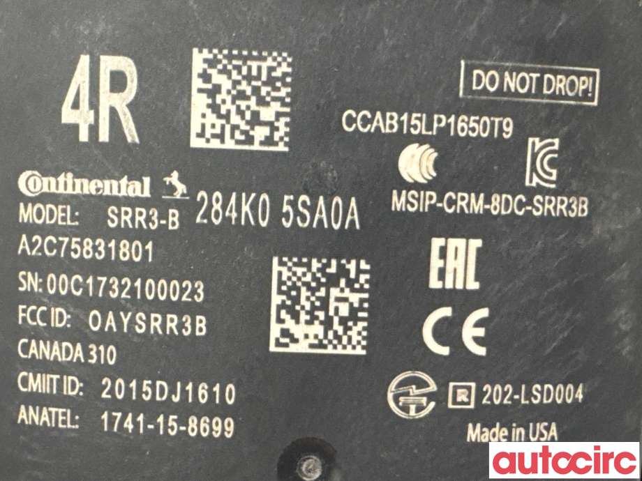 Sensor radar til Nissan Leaf 2018-->> (Type II)  (NISSAN|284K05SA0A|A2C75831801)