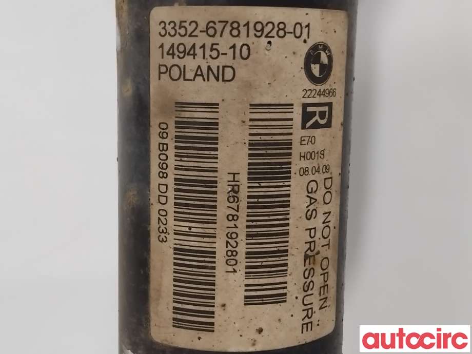 Støtdemper bak til BMW X5 2007-2013 (E70) (E70) (BMW|33526781928||3352-6781928)