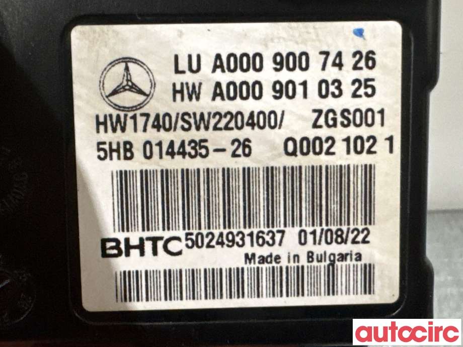 Styreenhet klima/aircondition til Mercedes EQC 2019-->>  (MERCEDES|A0009007426|5024931637|A0009009651)