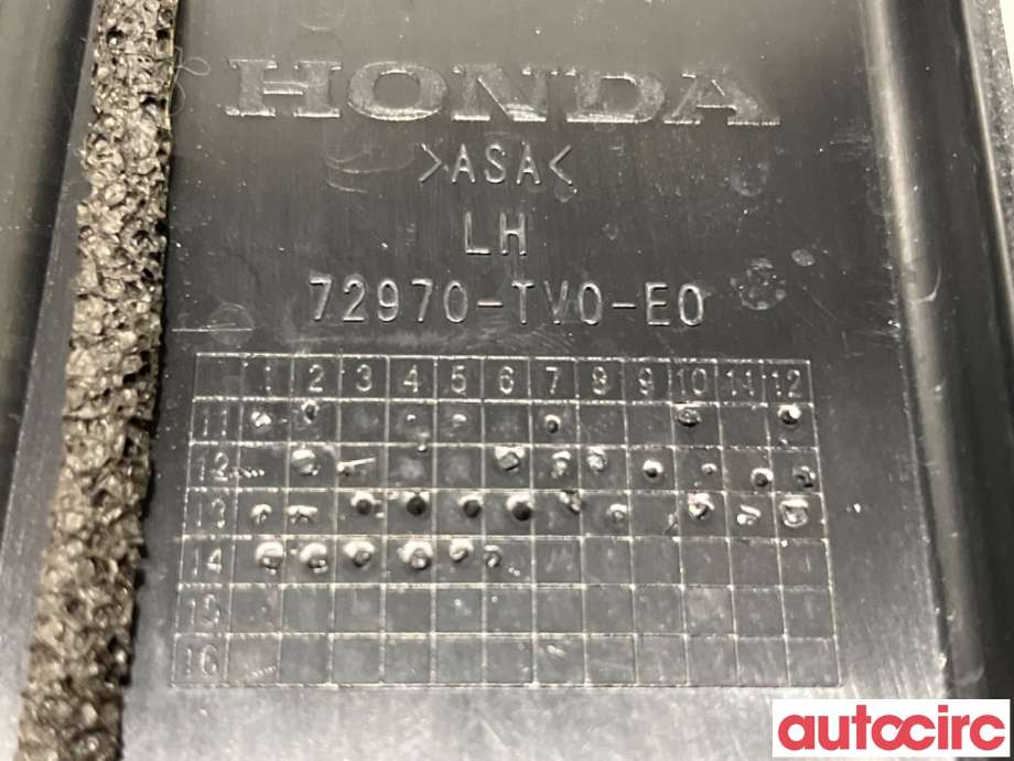 Lister til Honda Civic 2012-2015 (Type IX, Fase 1)  (HONDA|72970-TV0-E00||72970-TV0-E0)