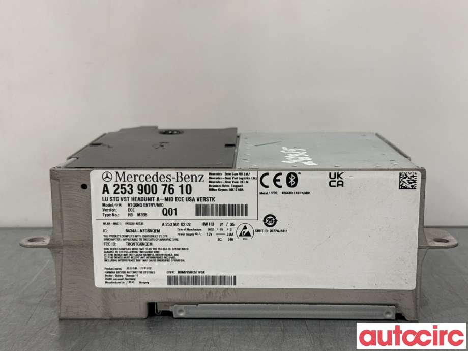 Bilstereo navigasjon til Mercedes EQC, 2019-->>  (MERCEDES|A2539007610)