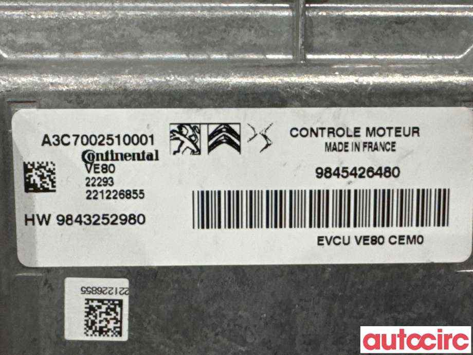 Styreenhet diverse til Citroën C4, Spacetourer 2019-->> (CITROEN|1684491080|A3C7002510001|9845426480)