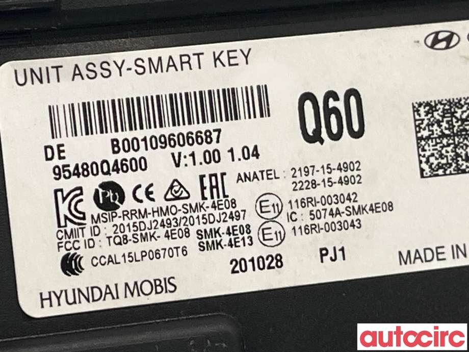Styreenhet nøkkelfri/keyless til Kia Niro 2021-->>  (KIA|95480Q4600)