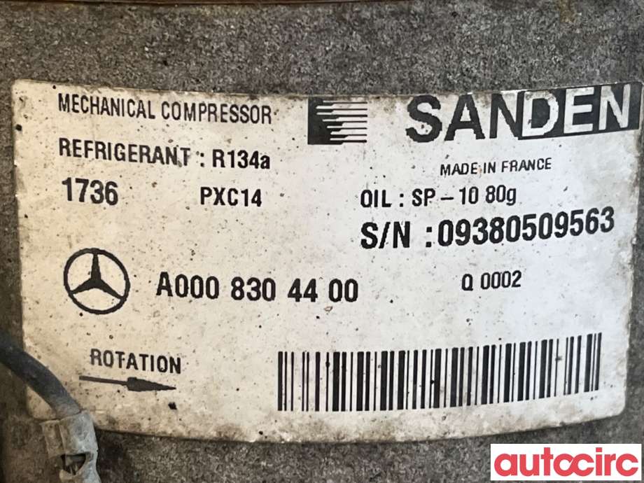 Aircondition kompressor til Mercedes C-Klasse 2014-2018 (Fase 1) (W205) (W205) (MERCEDES|A0008303002|A0032306911|A0008304400)