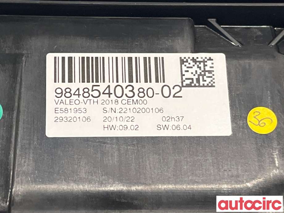 Instrumentpanel til Citroën C4, Spacetourer 2019-->>  (CITROEN|1677219680|9848540380)