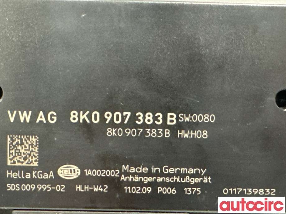 Styreenhet hengerfeste til Audi A4 2007-2014 (Type IV) (B8) (B8) (AUDI|8K0907383E|5DS009995-02|8K0907383B)