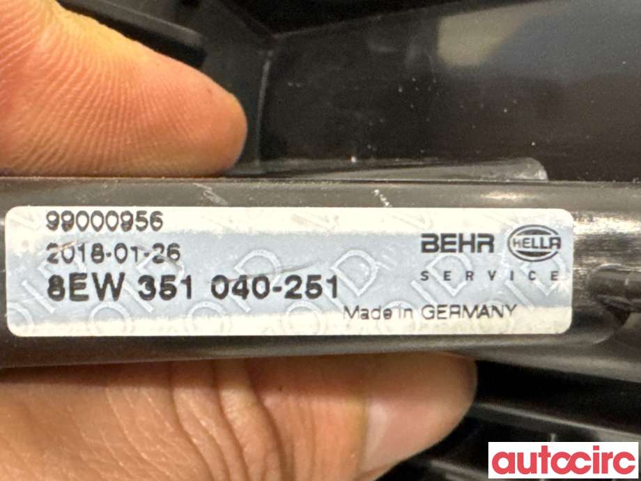 Varmeapparat motor til Audi A4 2007-2014 (Type IV) (B8) (B8) (AUDI|8K1820021C|8EW351040-251|)