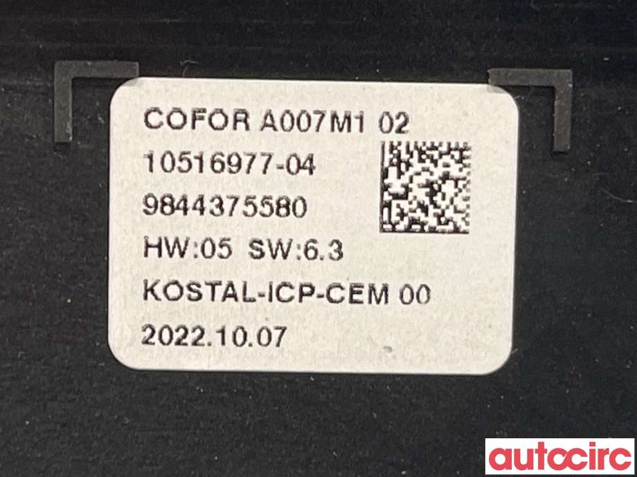 Varmeapparat betjening til Citroën C4, Spacetourer 2019-->>  (CITROEN|9831632980|9844375580)