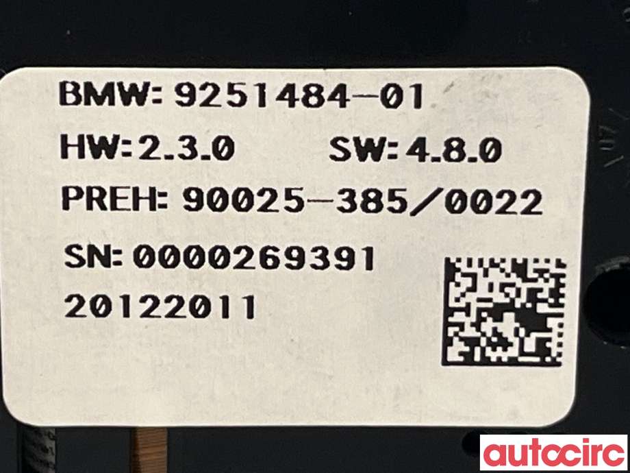 Varmeapparat betjening til BMW 5-Serie 2010-2017 (F10/F11) (F10/F11) (BMW|61319290753||9251484)