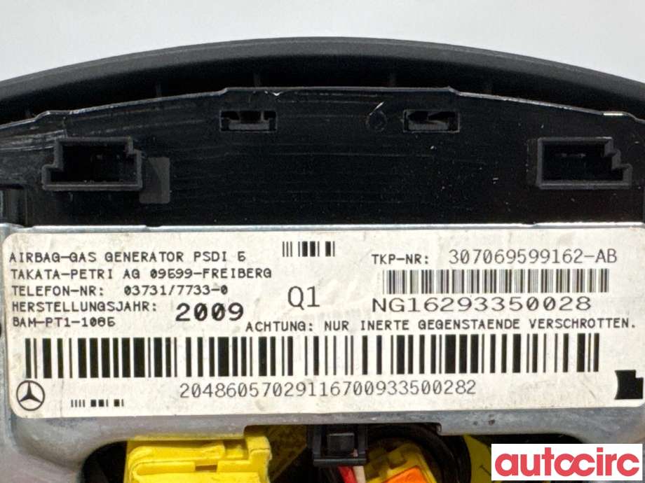 Airbag rattpute til Mercedes GLK 2008-2015 (X204) (X204) (MERCEDES|A0008605702||A000860570226)