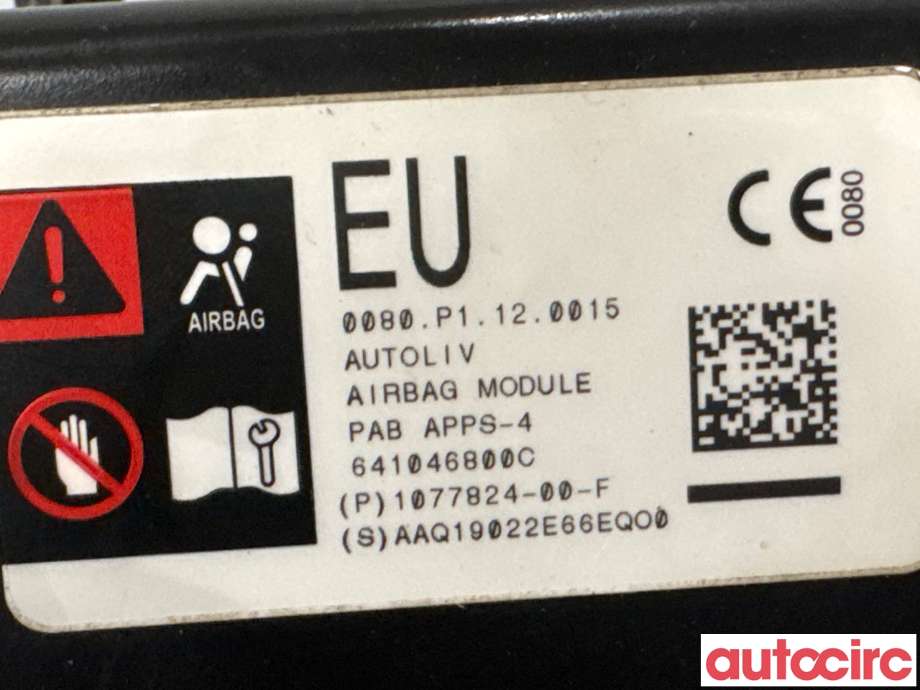 Airbag passasjer til Tesla Model 3 2018-2023 (Fase 1) (TESLA|1077824-00-F|641046800C)