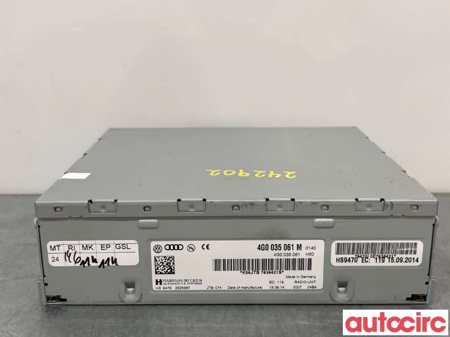 Bilstereo til Audi A4, 2007-2014 (Type IV) (B8) (B8) (AUDI|4G0035061M)