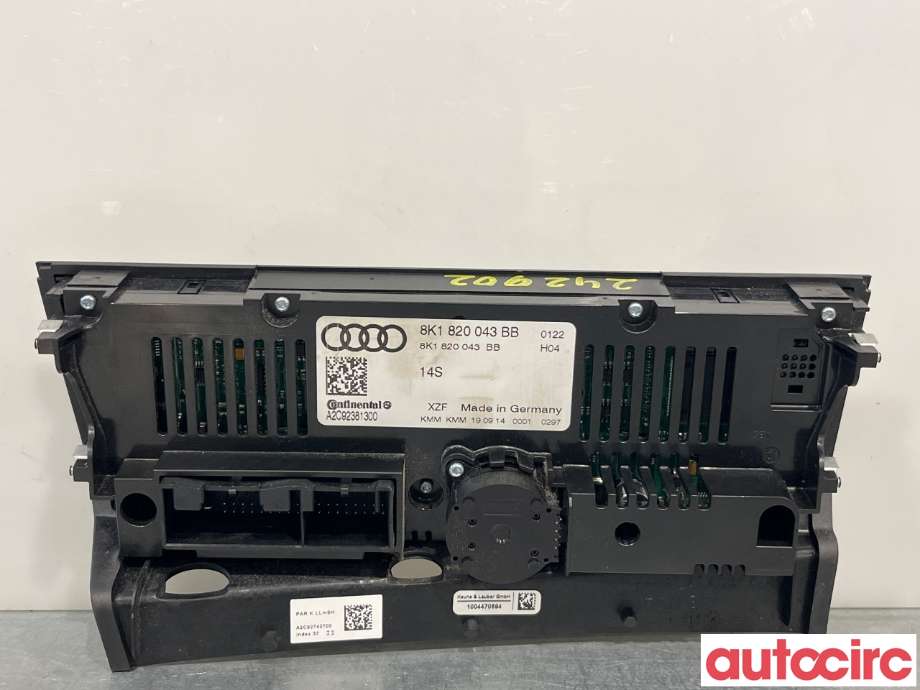 Varmeapparat betjening til Audi A4 2007-2014 (Type IV) (B8) (B8) (AUDI|8K1820043BB)