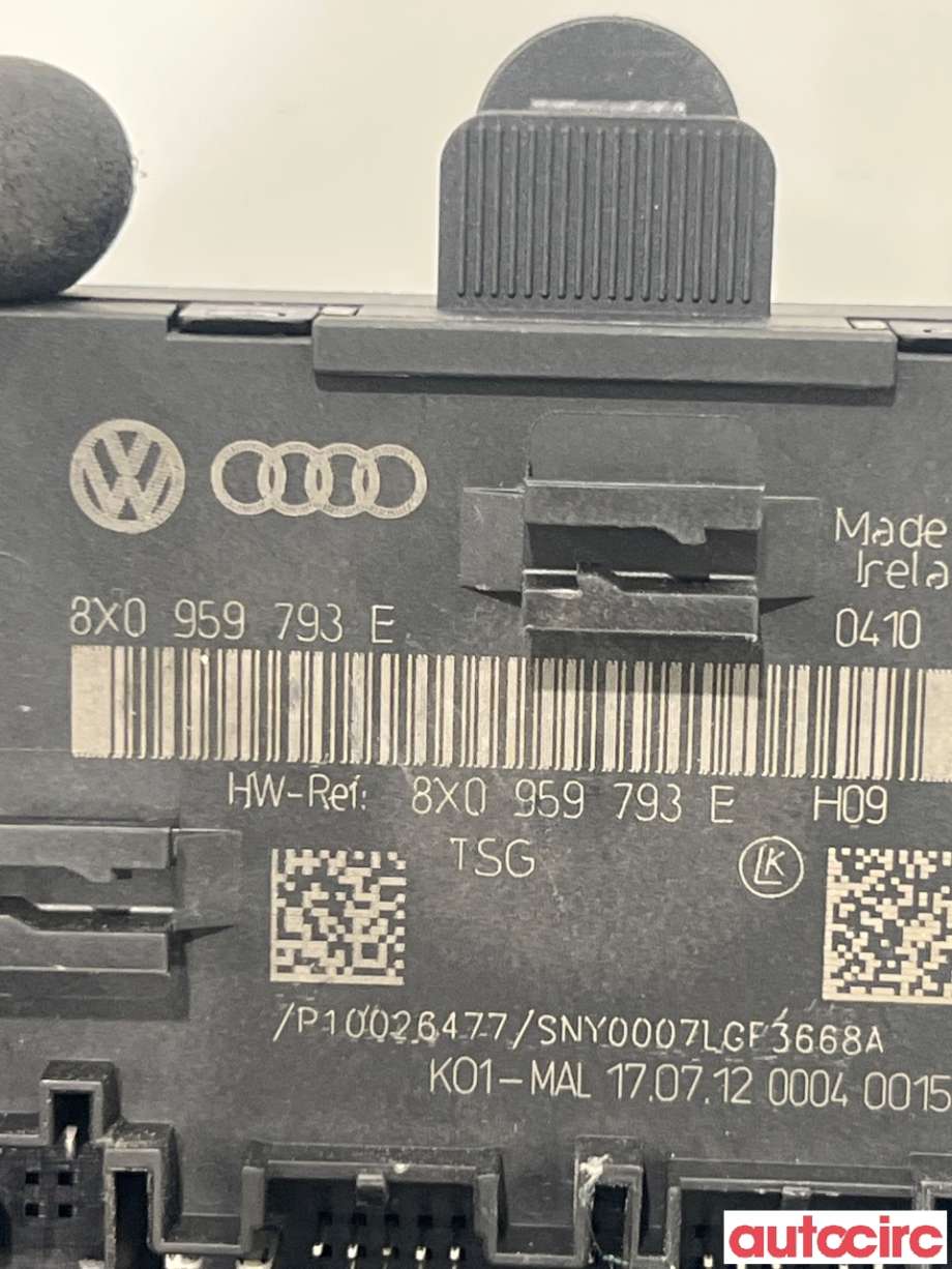 Styreenhet dør venstre foran til Audi Q3 2011-2014 (Type I, Fase 1)  (AUDI|8X0959793H||8X0959793E)