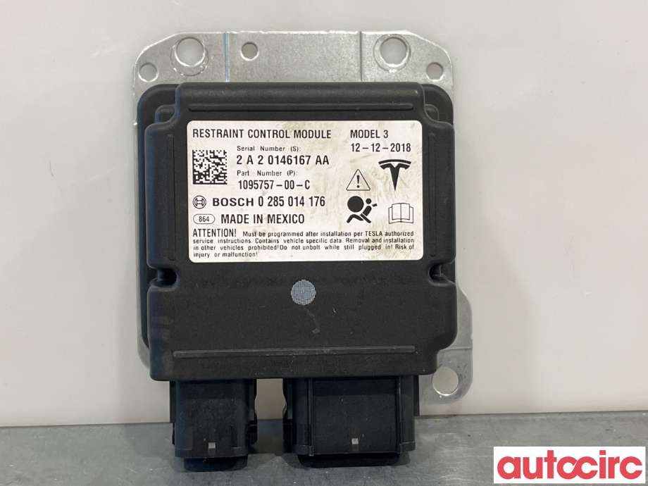 Airbag elektronikk til Tesla Model 3, 2018-2023 (Fase 1)  (TESLA|1095757-00-C)