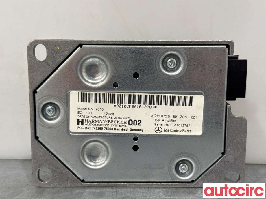 Bilstereo forsterker til Mercedes E-Klasse 2009-2013 (Fase 1) (W212) (W212) (MERCEDES|A2118705189|9010|A2188201100)