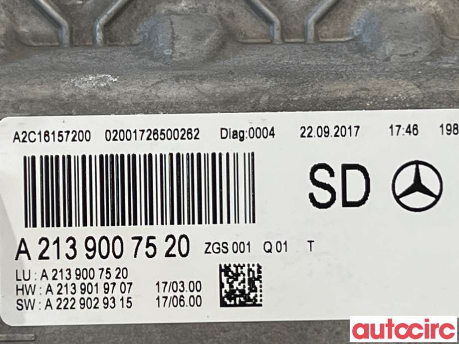 Multimedia display (MCU - Media Controller Unit) til Mercedes E-Klasse 2016-2023 (W213) (W213) (MERCEDES|A2139009220|A2139007520)