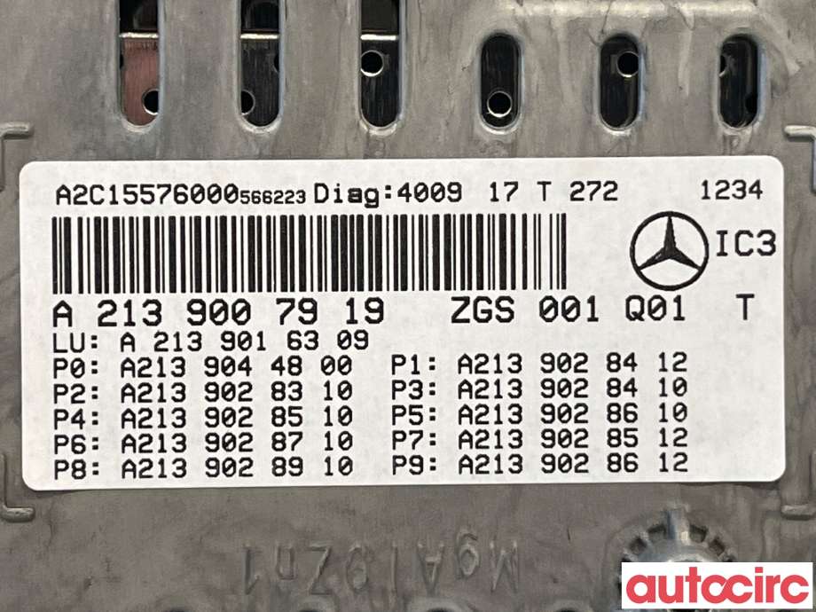 Instrumentpanel til Mercedes E-Klasse 2016-2023 (W213) (W213) (MERCEDES|A2139007919)
