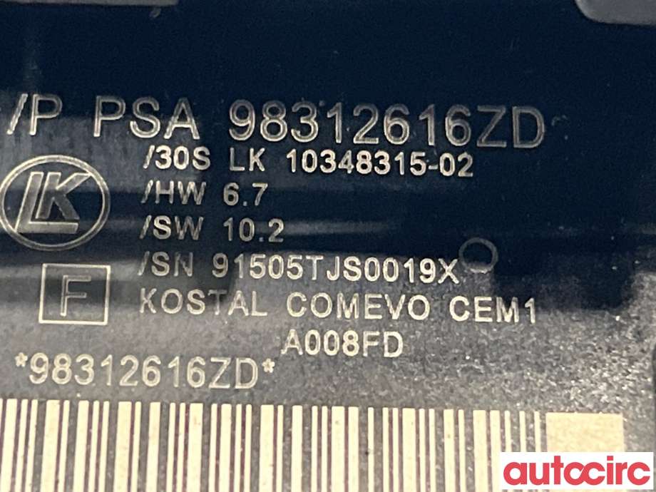Bryter combi til Peugeot Partner 2019-->> (Type III)  (PEUGEOT|98312616ZD)