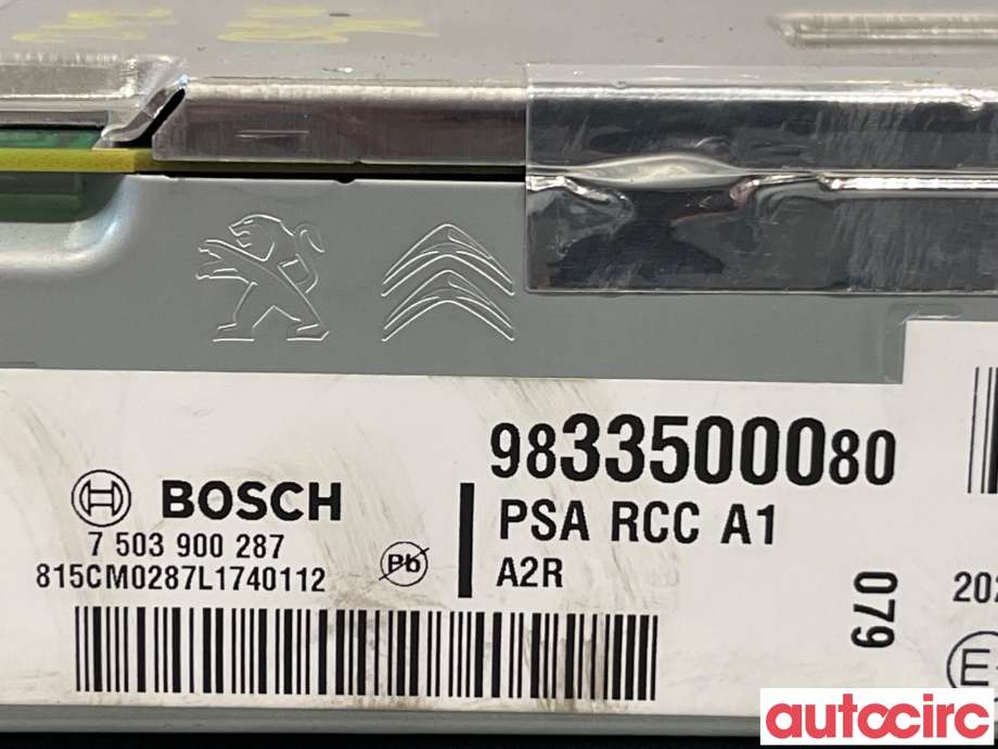 Bilstereo til Peugeot Partner 2019-->> (Type III) (PEUGEOT|1663363280|9833500080)