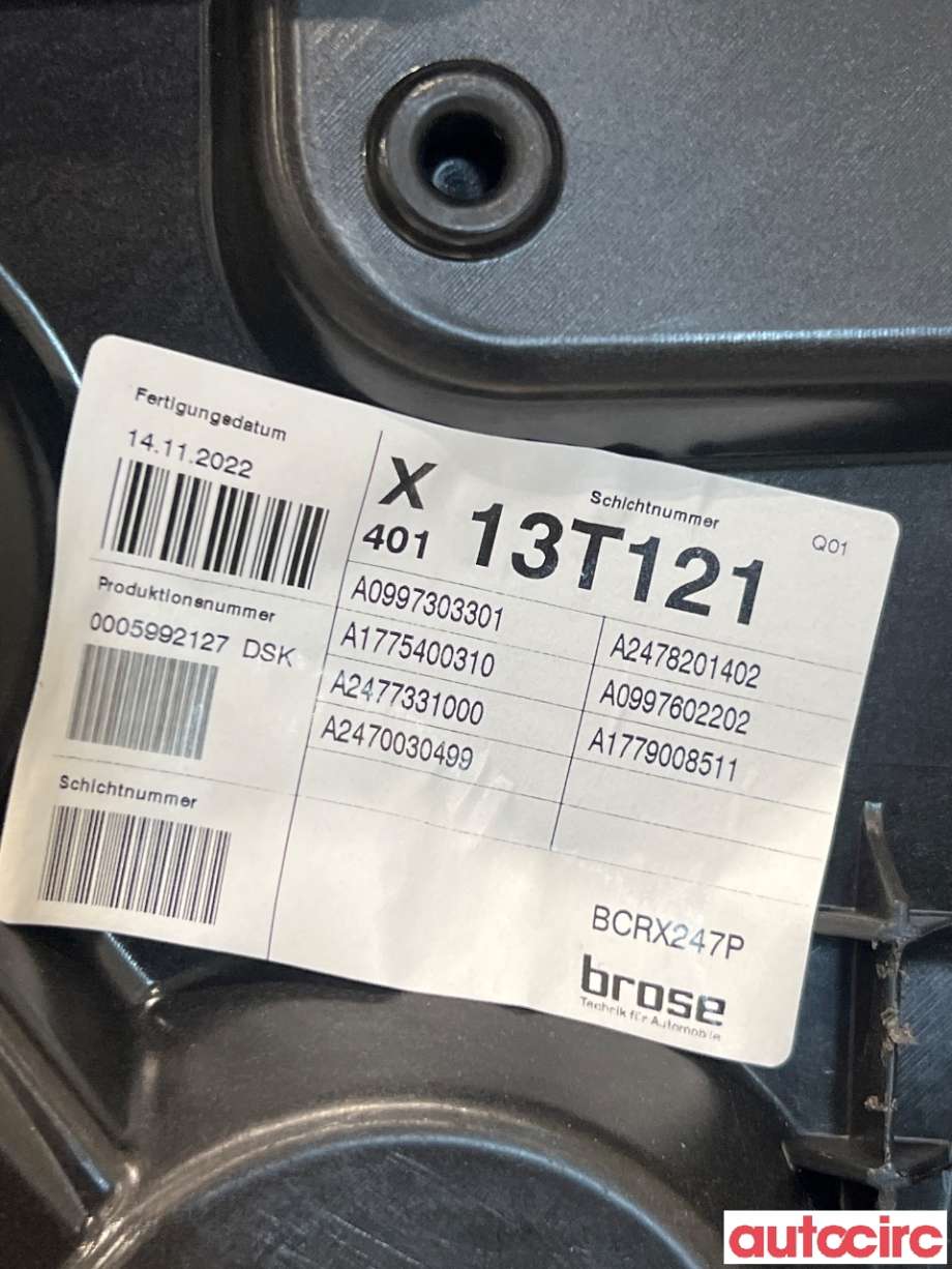 Ruteheis til Mercedes EQB 2022-->>  (MERCEDES|A2477300703|)