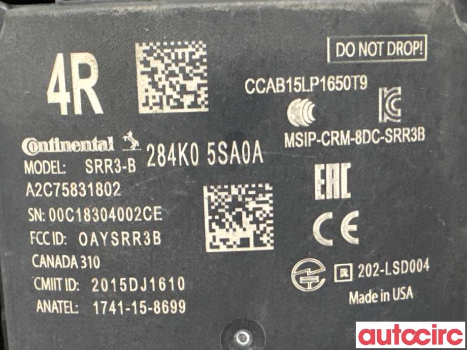 Sensor radar til Nissan Leaf 2018-->> (Type II)  (NISSAN|284K05SA0A|A2C75831802)