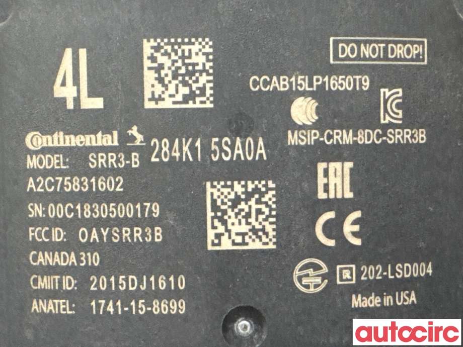 Sensor radar til Nissan Leaf 2018-->> (Type II)  (NISSAN|284K15SA0A|A2C75831602)
