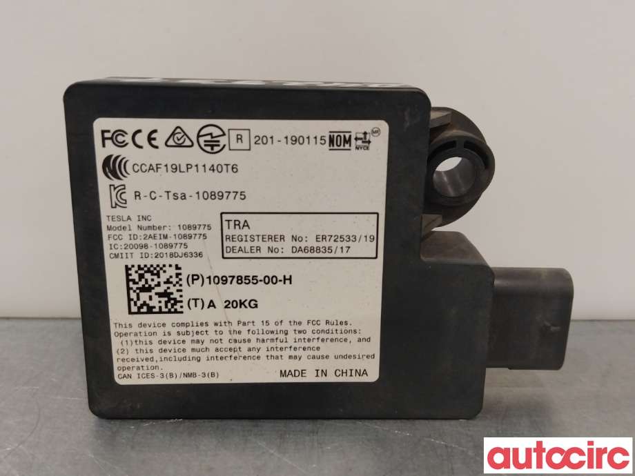 Styreenhet diverse til Tesla Model 3, 2018-2023 (Fase 1)  (TESLA|1097855-00-H)