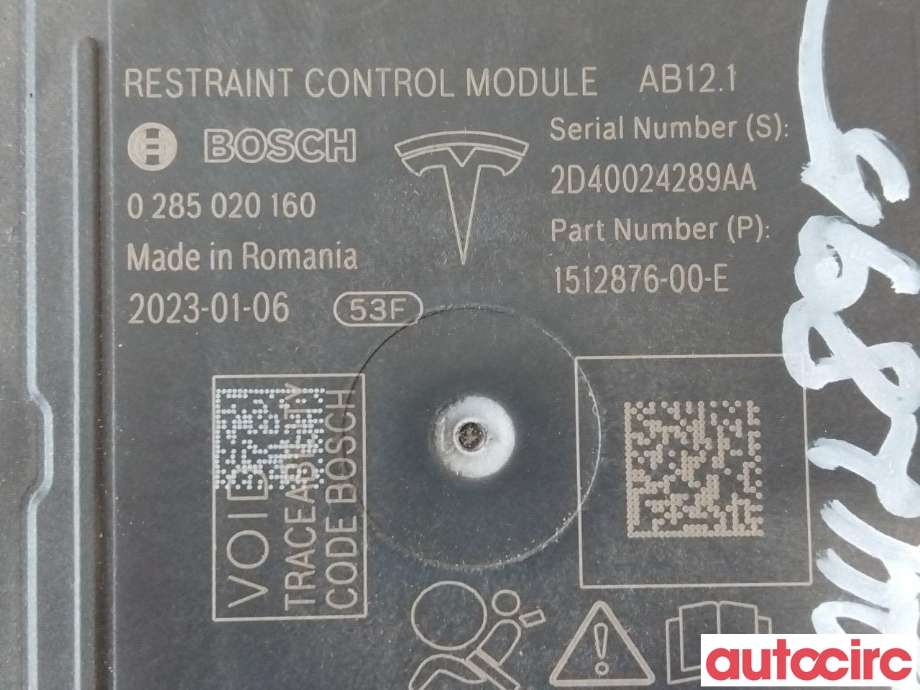 Airbag elektronikk til Tesla Model Y 2021-2024 (Type I) (TESLA|1512876-00-E)