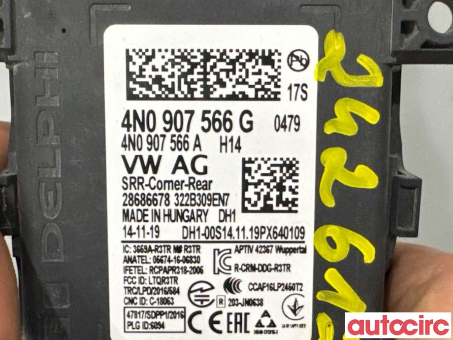 Sensor radar til Audi e-tron 2018-->>  (AUDI|4N0907566G|)