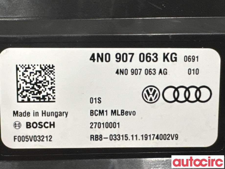 Styreenhet diverse til Audi e-tron 2018-->>  (AUDI|4N0907063KN|F005V03212|4N0907063KG)