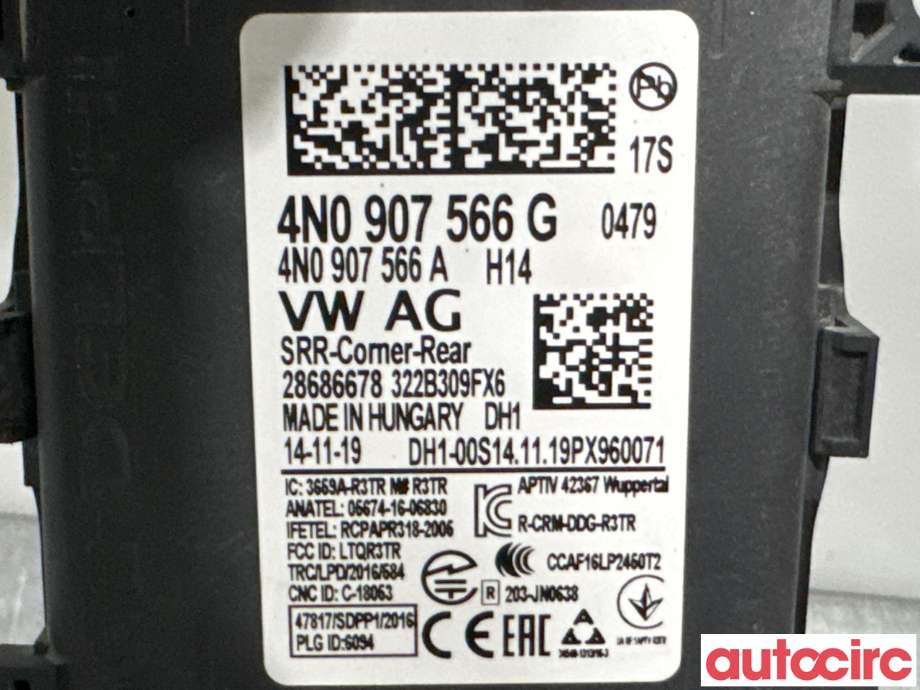 Sensor radar til Audi e-tron 2018-->>  (AUDI|4N0907566G||4N0907566AG)