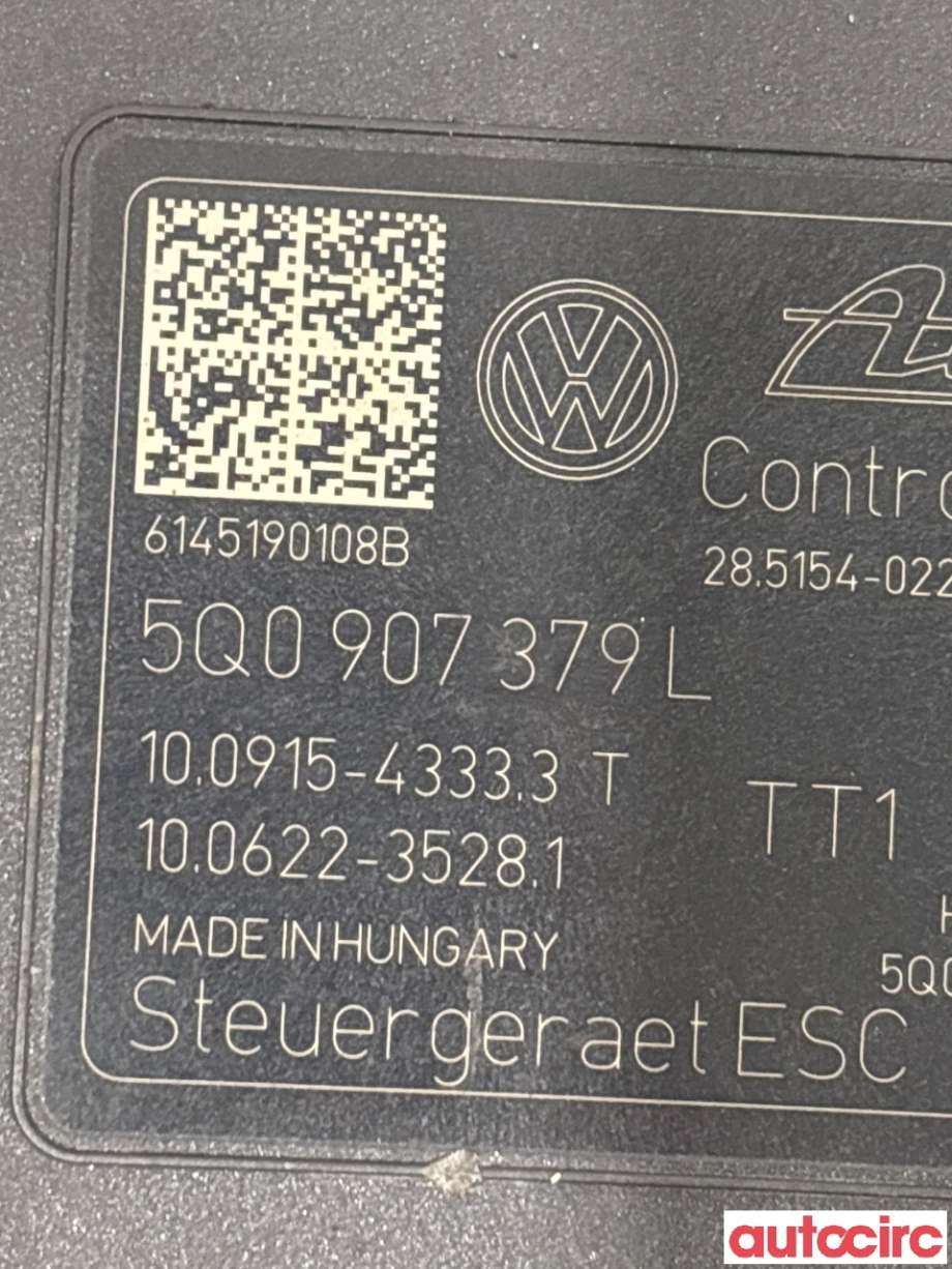 ABS sentral til VW Golf VII 2012-2017 (Fase 1)  (VOLKSWAGEN|5Q0614517CK|100915-43333|5Q0907379L)