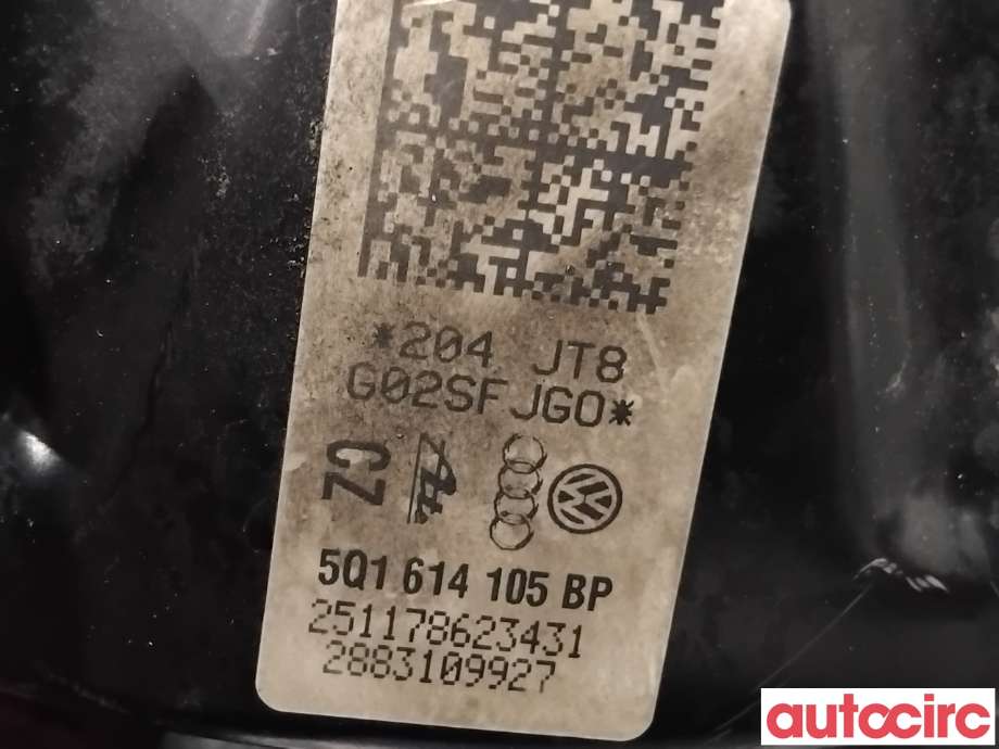 Bremsekraft-forsterker til VW Golf VII 2012-2017 (Fase 1) (VOLKSWAGEN|8V1612107|5Q1614105BP|5Q1614106M)