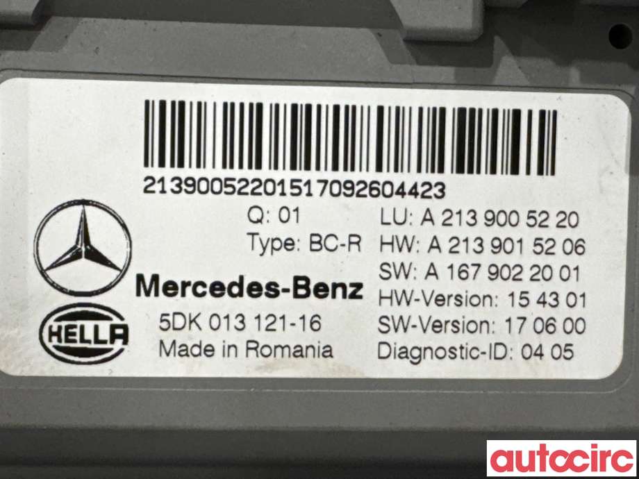 Styreenhet diverse til Mercedes E-Klasse 2016-2023 (W213) (W213) (MERCEDES|A2139005522|5DK013121-16|A2139002929)